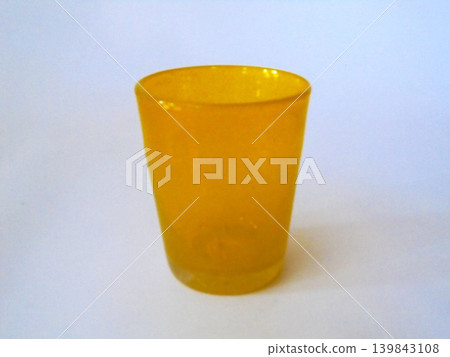 Yellow Ryukyu glass cup (horizontal view) Yellow Ryukyu glass cup (horizontal view) 139843108