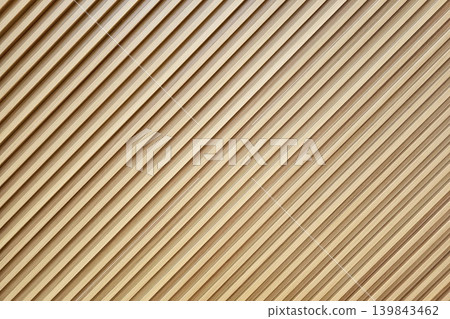 Diagonal Fluted Panel Wall Texture Featuring Brown and Tan Stripes Diagonal Fluted Panel Wall Texture Featuring Brown and Tan Stripes 139843462