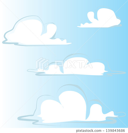 White cartoon clouds over blue sky background vector illustration White cartoon clouds over blue sky background vector illustration 139843686
