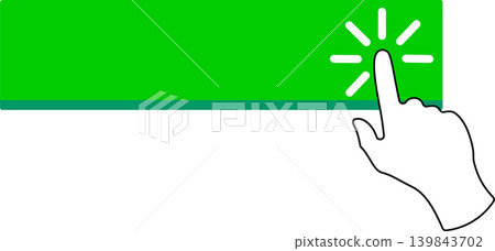 Click here green button shape with hand pointer Click here green button shape with hand pointer 139843702