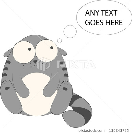 Surprised cat character ads template vector illustration, kitty cartoon Surprised cat character ads template vector illustration, kitty cartoon 139843755