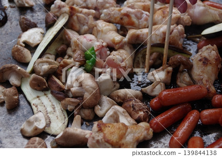 Teppanyaki BBQ cooking scene 12 139844138