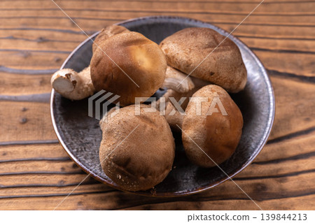 在基質上生長的香菇 在基質上生長的香菇 139844213