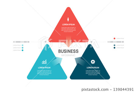 Infographic Venn diagram chart template for business 3 circle triangle step options, presentation with venn diagram elements vector illustration. Infographic Venn diagram chart template for business 3 circle triangle step options, presentation with venn diagram elements vector illustration. 139844391