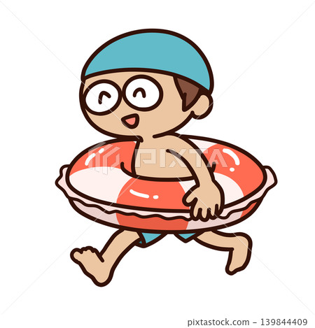 People using swim rings People using swim rings 139844409