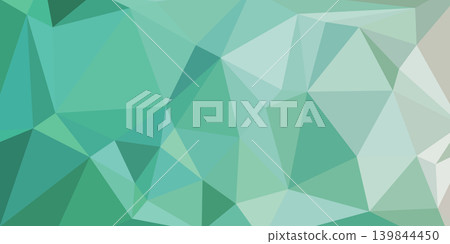 時尚的多邊形幾何圖案背景,帶有柔和的綠色漸層。 時尚的多邊形幾何圖案背景,帶有柔和的綠色漸層。 139844450