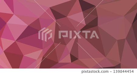 簡單的紅色漸層多邊形設計幾何圖案背景 139844454