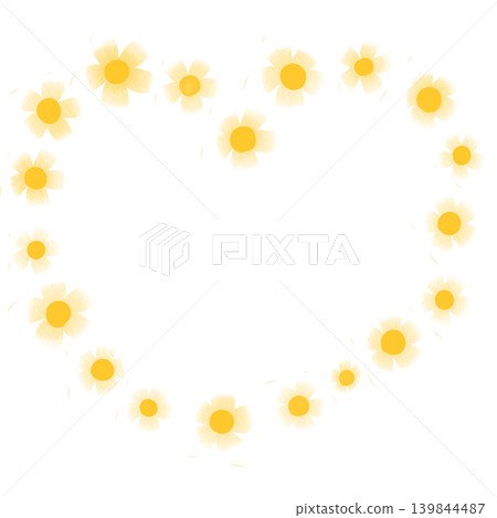 Daisy flowers heated shapes Daisy flowers heated shapes 139844487