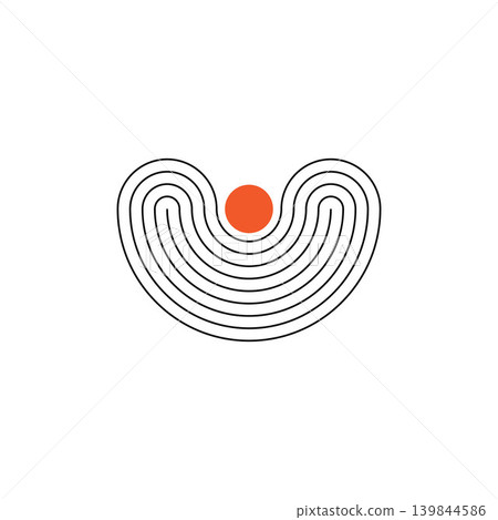 Abstract geometric logo Abstract geometric logo 139844586