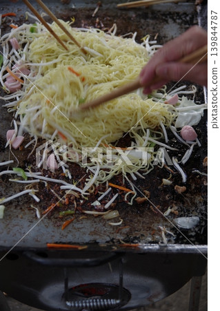 BBQ Yakisoba Cooking Scene 9 BBQ Yakisoba Cooking Scene 9 139844787