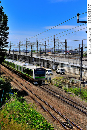 View of vehicles heading towards Oyama/Tanzawa from Nagatsuta Bridge in Yokohama City View of vehicles heading towards Oyama/Tanzawa from Nagatsuta Bridge in Yokohama City 139845507