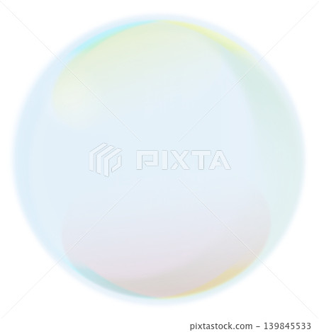 A transparent PNG image of a large, iridescent soap bubble. 139845533