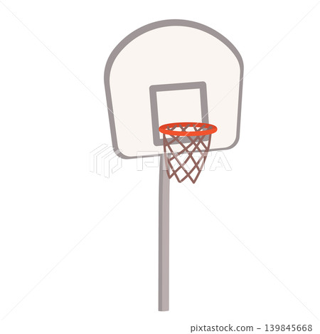 Basketball Hoop And Backboard Illustration Basketball Hoop And Backboard Illustration 139845668