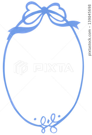 Blue Ribbon Frame with Bow Blue Ribbon Frame with Bow 139845698