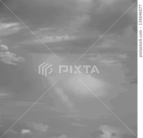 Clouds and sky background. Natural atmosphere, Black and white grayscale photo background 139846077