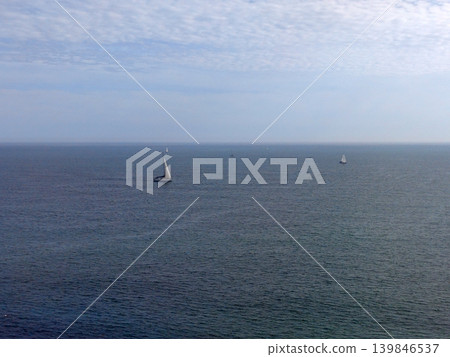 Sailing boats in the open sea background Sailing boats in the open sea background 139846537