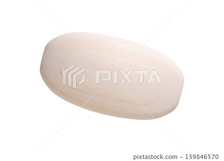 Solid soap. Isolated on a white background. Solid soap. Isolated on a white background. 139846570