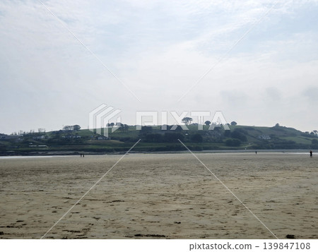 Deserted Beach And Hills Background Deserted Beach And Hills Background 139847108
