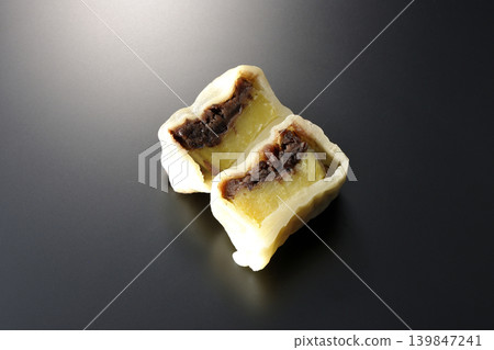 Ikinari Dango photographed against a black background Ikinari Dango photographed against a black background 139847241
