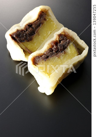 Ikinari Dango photographed against a black background Ikinari Dango photographed against a black background 139847255