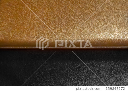Gold and black grained leather texture Gold and black grained leather texture 139847272