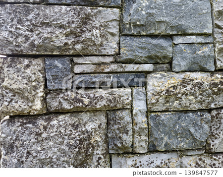 Brick And Natural Stones Pattern Close View Background Brick And Natural Stones Pattern Close View Background 139847577