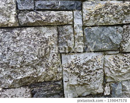 Brick And Natural Stones Pattern Close View Background 139847578