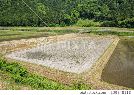 滋賀縣高島市牧野町奧琵琶湖寧靜的鄉村景色 滋賀縣高島市牧野町奧琵琶湖寧靜的鄉村景色 139848118