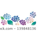 Hydrangea frame illustration part for the rainy season (transparent background) 139848136