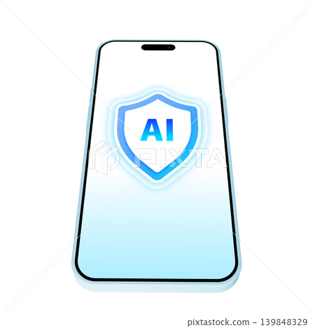 Smartphone demonstrating AI security 139848329
