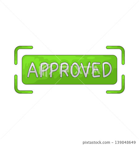 Illustration of Approved Illustration of Approved 139848649