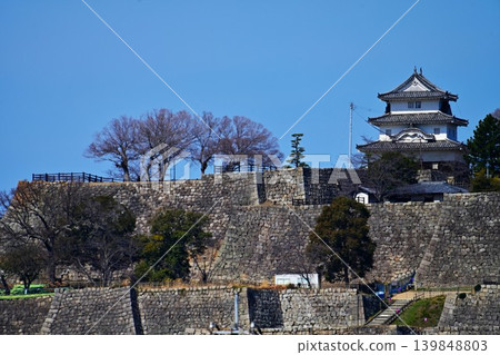 The appearance of the stone walls and turrets of Marugame Castle in Sanuki Province. 139848803