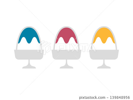colorful shaved ice illustration colorful shaved ice illustration 139848956