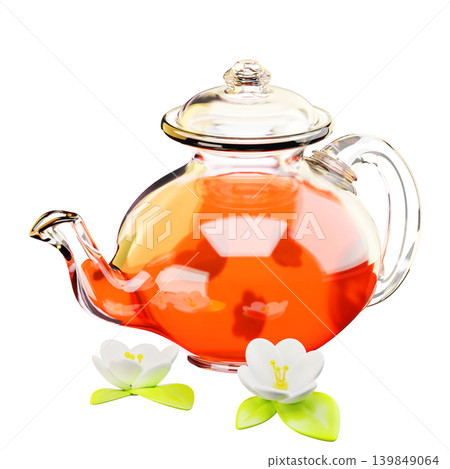 Jasmine tea Icon. 3D Icon Drink. Isolated on transparent background. 3D illustration. High resolution Jasmine tea Icon. 3D Icon Drink. Isolated on transparent background. 3D illustration. High resolution 139849064