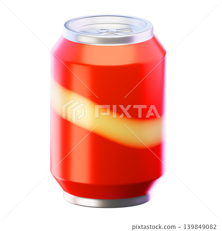 Canned soft drinks Icon. 3D Icon Drink. Isolated on transparent background. 3D illustration. High resolution 139849082