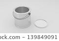 An empty paint can with the lid open (3DCG) 139849091