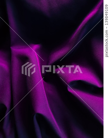 Purple Satin Fabric Texture With Elegant Folds Purple Satin Fabric Texture With Elegant Folds 139849109