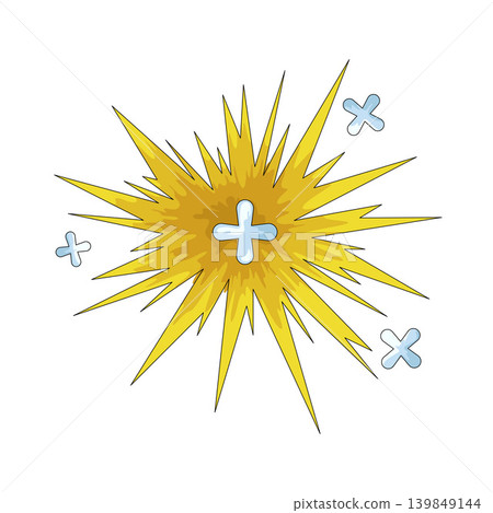Illustration of Bright plus sign Illustration of Bright plus sign 139849144