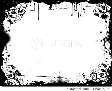 Abstract floral frame Abstract floral frame 139849206