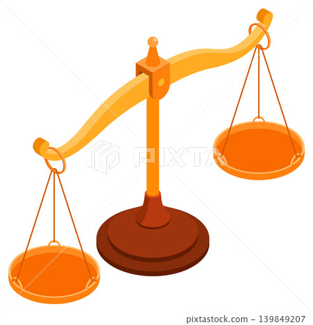 isometric scales balance concept make choice 139849207