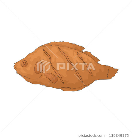 Illustration of fried fish 139849375
