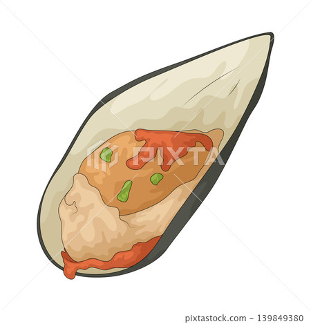 Illustration of mussel Illustration of mussel 139849380