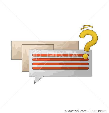 Illustration of Question chat 139849403