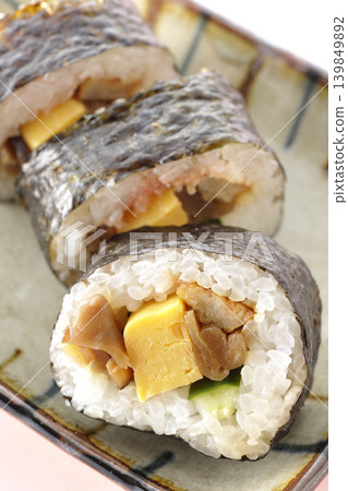 Conger eel roll sushi Conger eel roll sushi 139849892