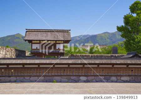 The gate and stone walls of Matsushiro Castle in Nagano Prefecture The gate and stone walls of Matsushiro Castle in Nagano Prefecture 139849913