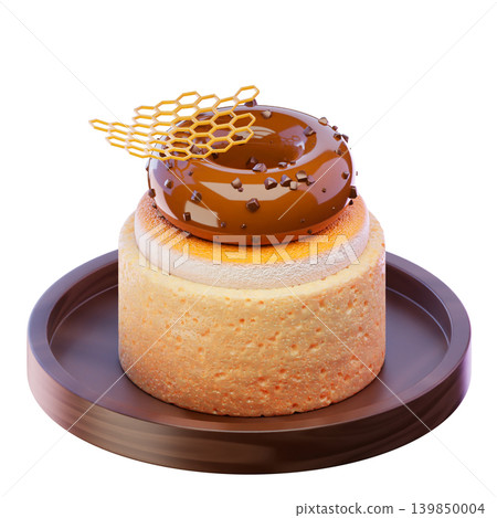 3d render. mini tart cake. 3d Illustration 3d render. mini tart cake. 3d Illustration 139850004