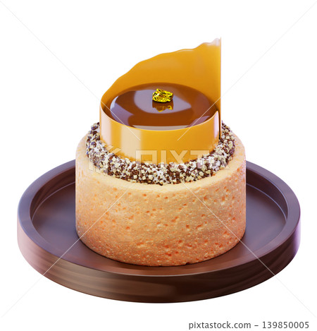 3d render. mini tart cake. 3d Illustration 3d render. mini tart cake. 3d Illustration 139850005