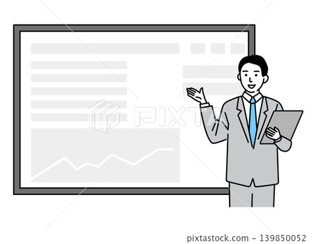 一位年輕人正在做演講 139850052