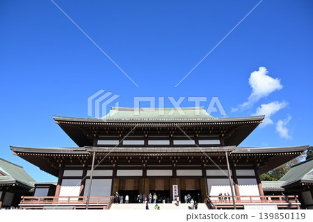 秋高氣爽的日子,千葉縣的成田山寺。 秋高氣爽的日子,千葉縣的成田山寺。 139850119