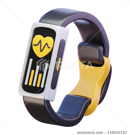 Fitness Tracker 3d render icon Fitness Tracker 3d render icon 139850187